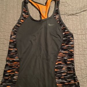 Orange and gray Nike dri fit racerback tank
